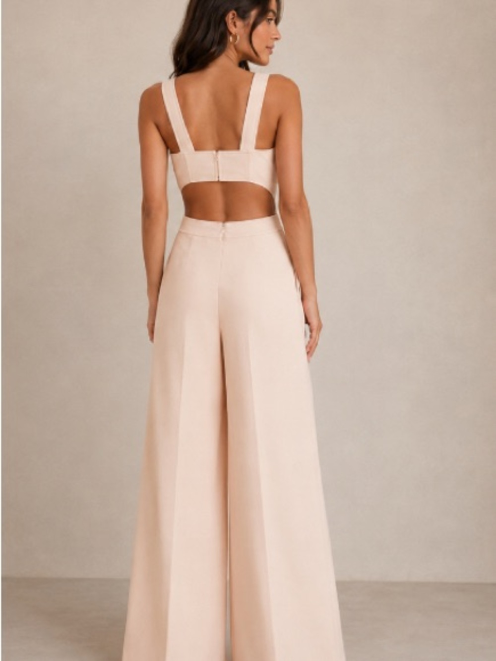 Reiss Blush Cutout Wide-Leg Jumpsuit - Picture 2 of 8